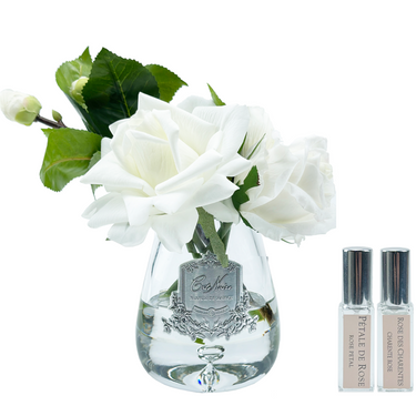 Tea Rose Bouquet - Clear - Ivory White - TR01 (Carton of 2)